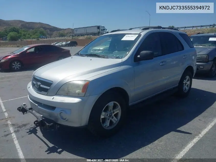 2005 Kia Sorento Ex/Lx VIN: KNDJC733555394972 Lot: 42613027