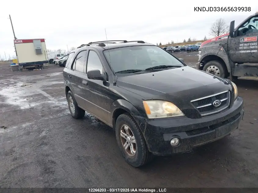 2006 Kia Sorento VIN: KNDJD33665639938 Lot: 12266203