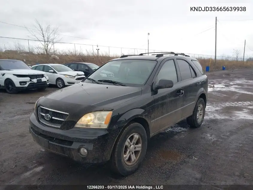 2006 Kia Sorento VIN: KNDJD33665639938 Lot: 12266203