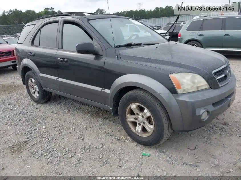 2006 Kia Sorento Ex/Lx VIN: KNDJD733065647145 Lot: 42190830