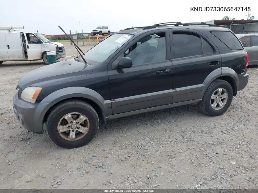 2006 Kia Sorento Ex/Lx VIN: KNDJD733065647145 Lot: 42190830