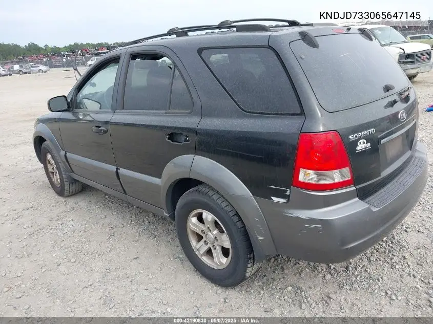 2006 Kia Sorento Ex/Lx VIN: KNDJD733065647145 Lot: 42190830