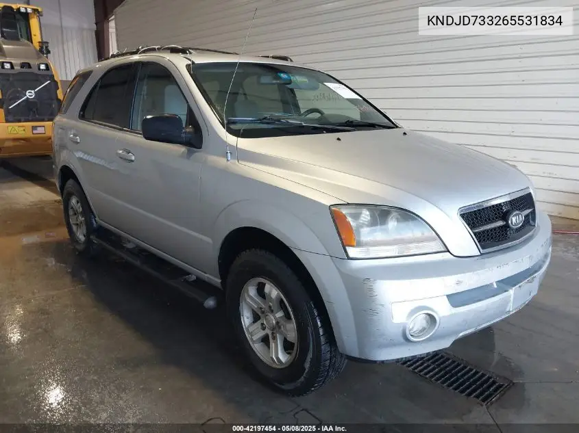 2006 Kia Sorento Ex/Lx VIN: KNDJD733265531834 Lot: 42197454
