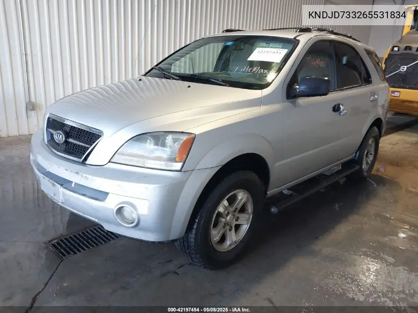 2006 Kia Sorento Ex/Lx VIN: KNDJD733265531834 Lot: 42197454
