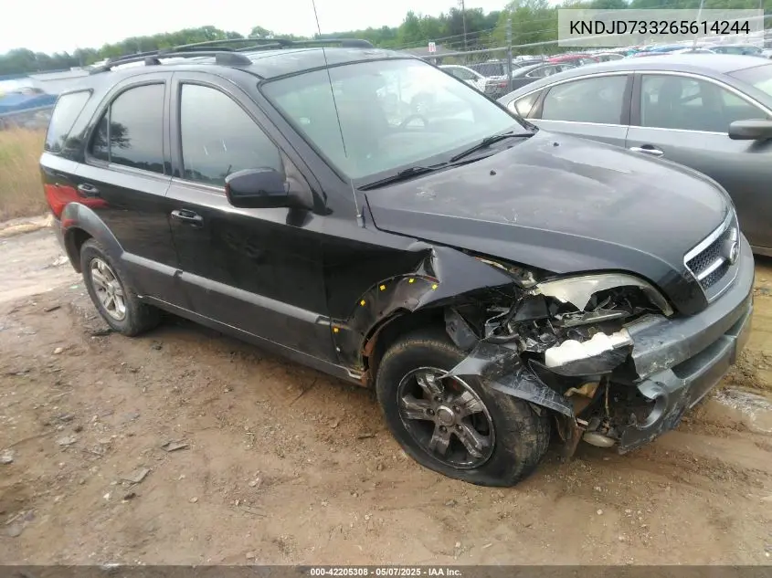 2006 Kia Sorento Ex/Lx VIN: KNDJD733265614244 Lot: 42205308