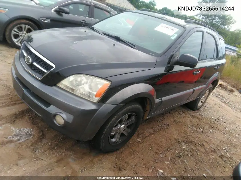 2006 Kia Sorento Ex/Lx VIN: KNDJD733265614244 Lot: 42205308