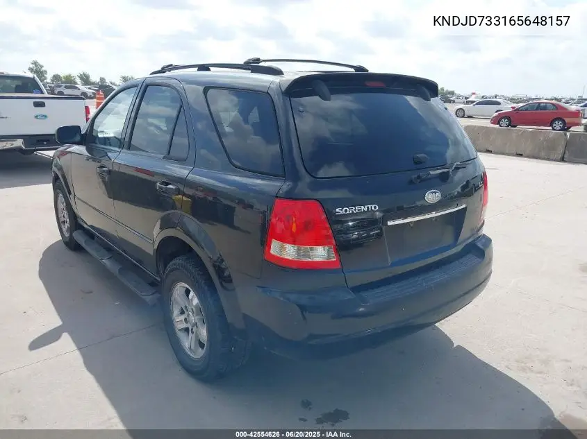 2006 Kia Sorento Ex/Lx VIN: KNDJD733165648157 Lot: 42554626