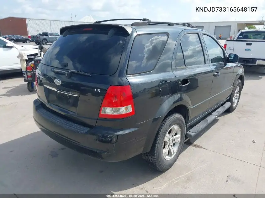 2006 Kia Sorento Ex/Lx VIN: KNDJD733165648157 Lot: 42554626