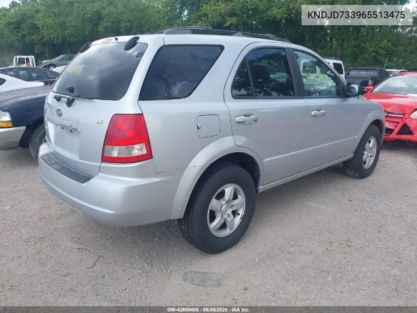 2006 Kia Sorento Ex/Lx VIN: KNDJD733965513475 Lot: 42600408
