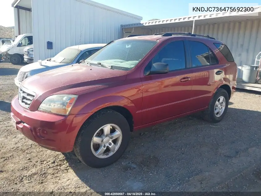 2007 Kia Sorento Lx VIN: KNDJC736475692300 Lot: 42050587