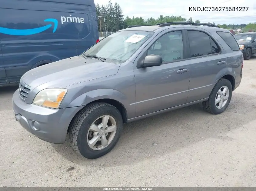 2007 Kia Sorento Lx VIN: KNDJC736275684227 Lot: 42218536