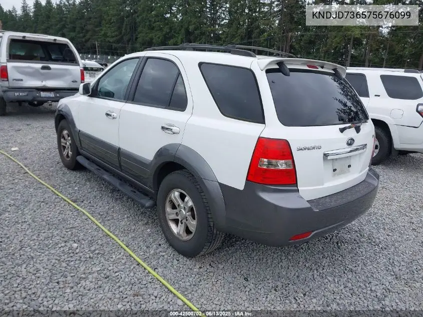 2007 Kia Sorento Ex VIN: KNDJD736575676099 Lot: 42500702