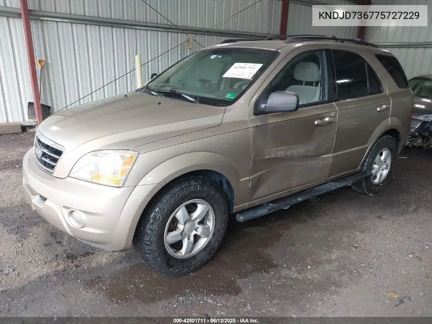 2007 Kia Sorento Lx VIN: KNDJD736775727229 Lot: 42501711