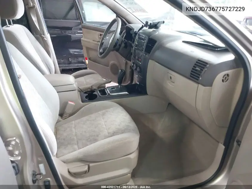 2007 Kia Sorento Lx VIN: KNDJD736775727229 Lot: 42501711