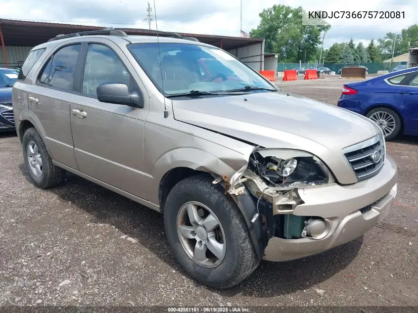 2007 Kia Sorento Lx VIN: KNDJC736675720081 Lot: 42551151
