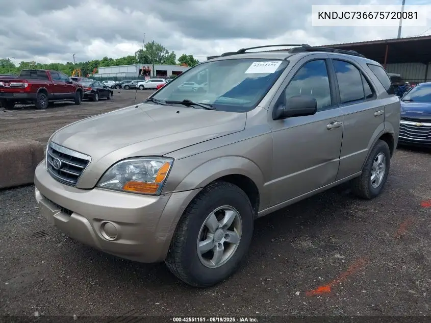 2007 Kia Sorento Lx VIN: KNDJC736675720081 Lot: 42551151