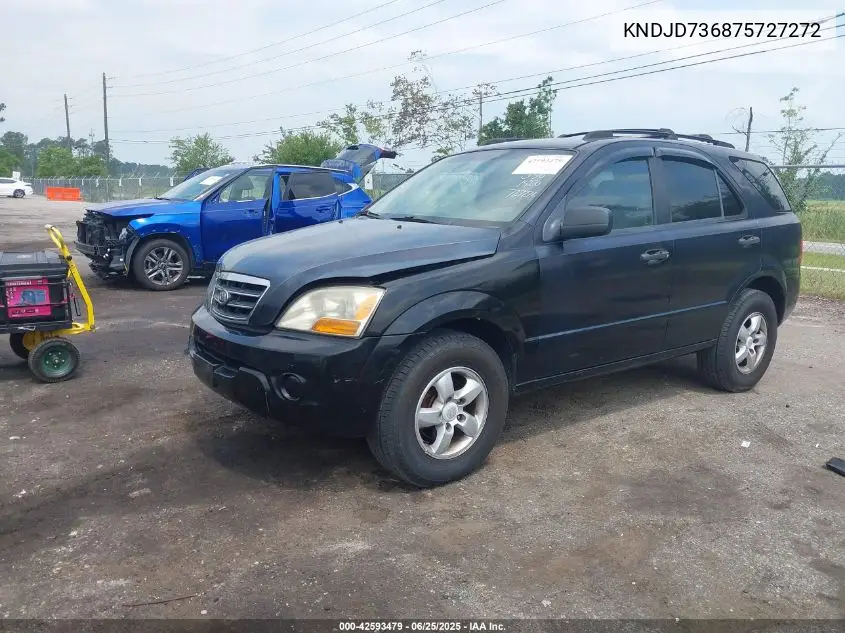 2007 Kia Sorento Lx VIN: KNDJD736875727272 Lot: 42593479