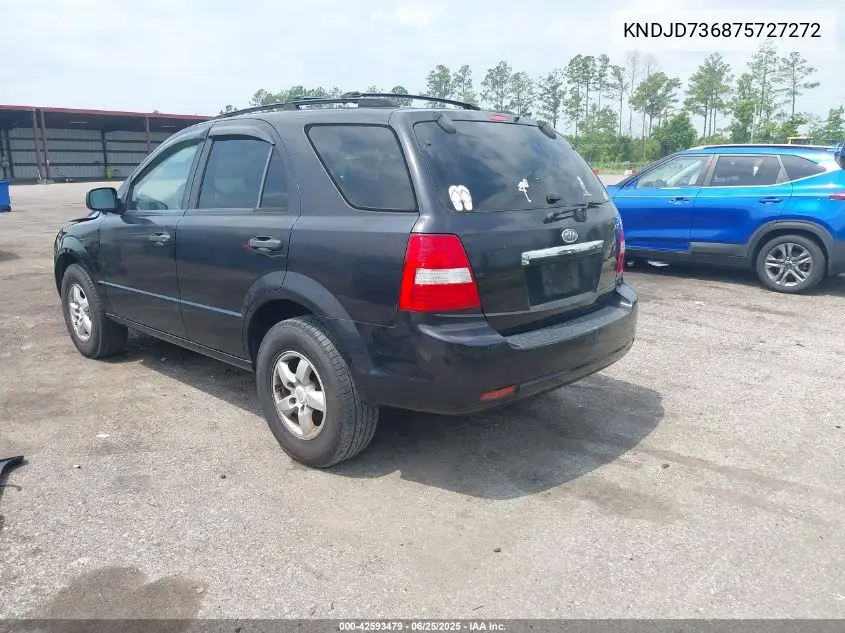 2007 Kia Sorento Lx VIN: KNDJD736875727272 Lot: 42593479