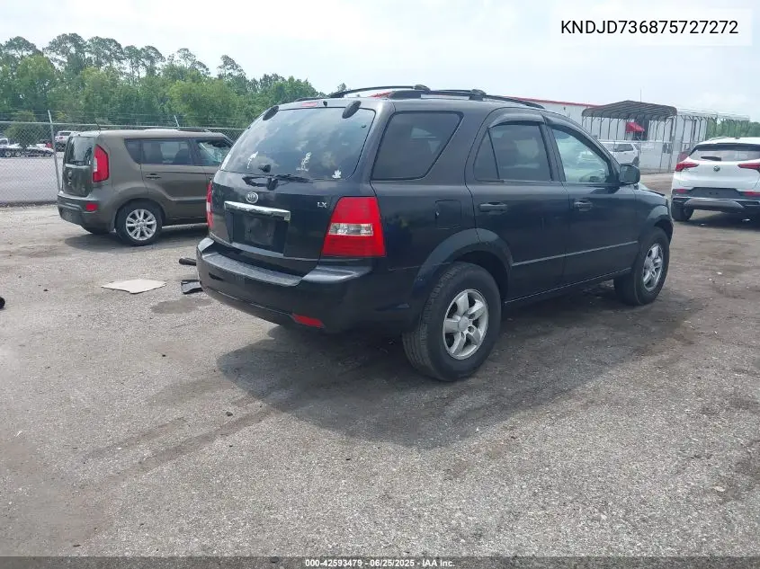 2007 Kia Sorento Lx VIN: KNDJD736875727272 Lot: 42593479