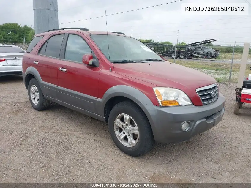 2008 Kia Sorento Ex VIN: KNDJD736285848512 Lot: 41841338