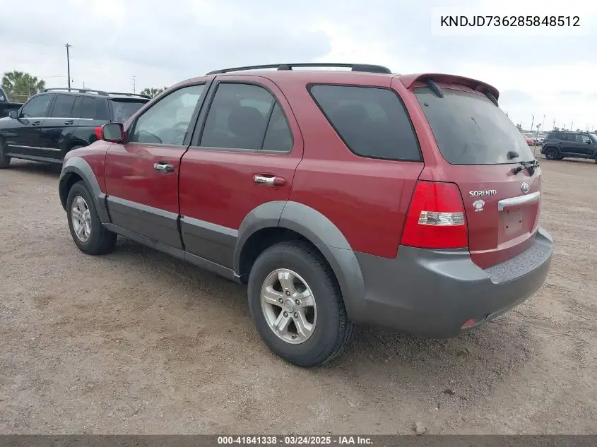 2008 Kia Sorento Ex VIN: KNDJD736285848512 Lot: 41841338
