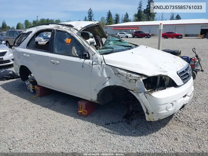 2008 Kia Sorento Lx VIN: KNDJD735585761033 Lot: 42184259