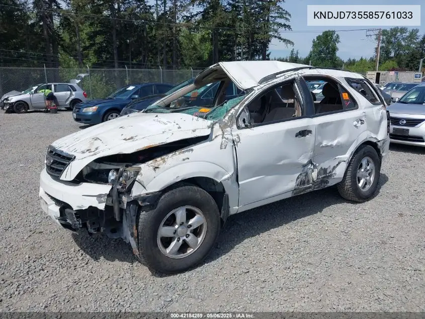 2008 Kia Sorento Lx VIN: KNDJD735585761033 Lot: 42184259