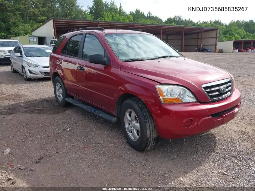 2008 Kia Sorento Lx VIN: KNDJD735685835267 Lot: 42197035
