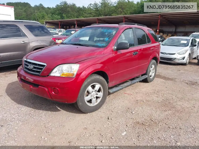 2008 Kia Sorento Lx VIN: KNDJD735685835267 Lot: 42197035