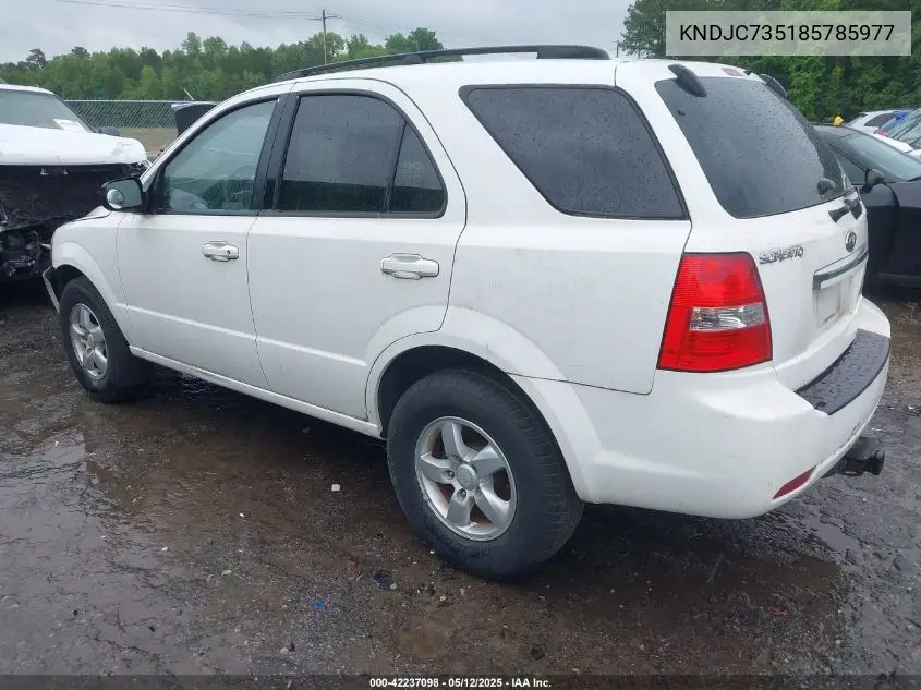 2008 Kia Sorento Lx VIN: KNDJC735185785977 Lot: 42237098