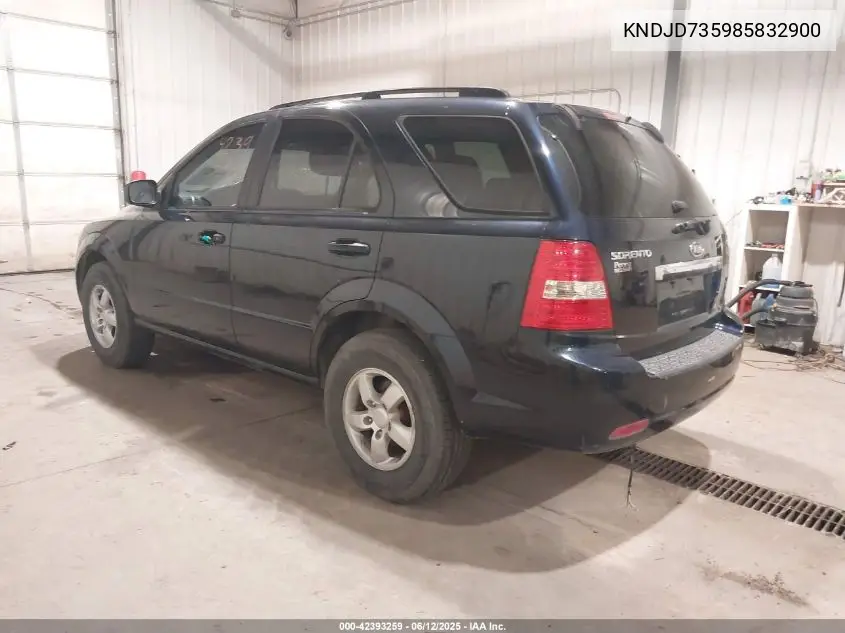 2008 Kia Sorento Lx VIN: KNDJD735985832900 Lot: 42393259