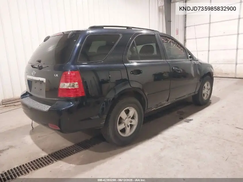 2008 Kia Sorento Lx VIN: KNDJD735985832900 Lot: 42393259
