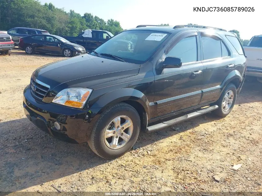 2008 Kia Sorento Ex VIN: KNDJC736085789026 Lot: 42561448