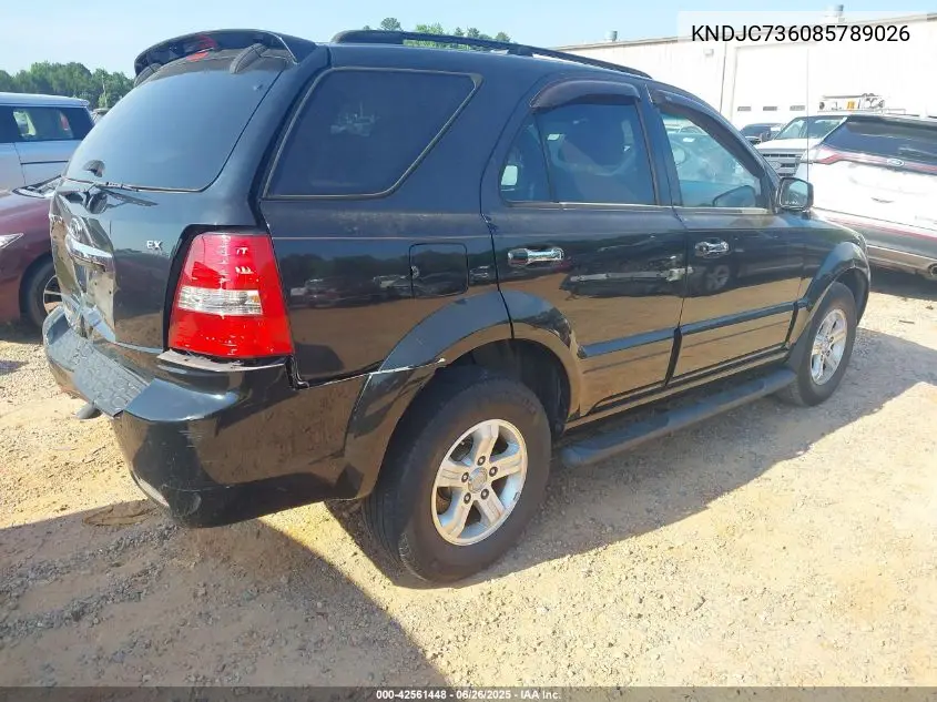 2008 Kia Sorento Ex VIN: KNDJC736085789026 Lot: 42561448