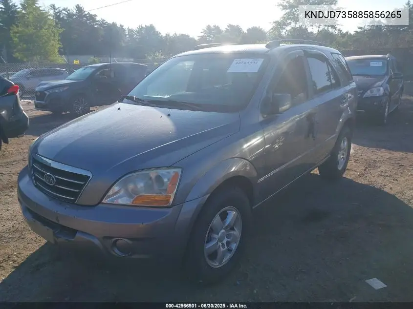 2008 Kia Sorento Ex/Lx VIN: KNDJD735885856265 Lot: 42566501