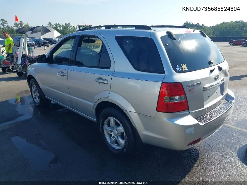 2008 Kia Sorento Lx VIN: KNDJD735685824804 Lot: 42599591