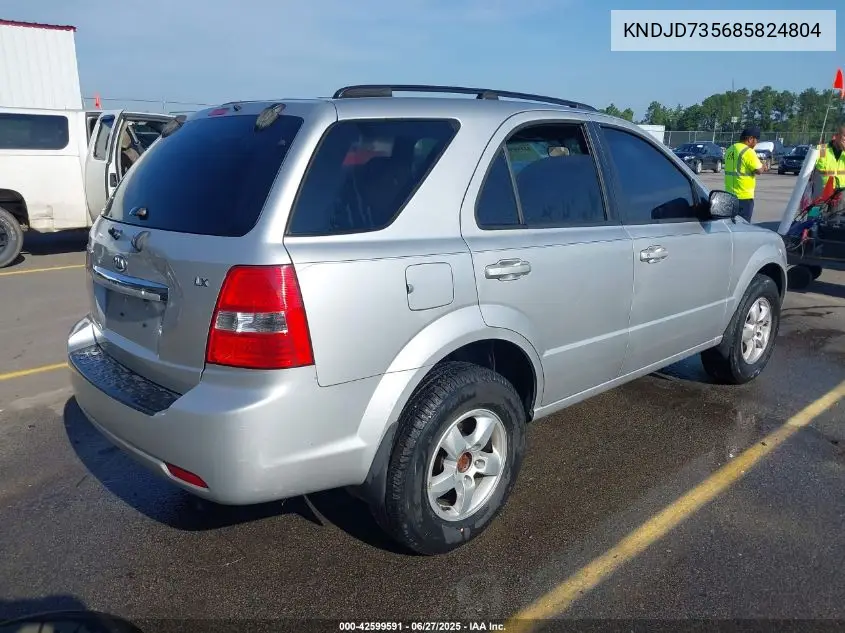 2008 Kia Sorento Lx VIN: KNDJD735685824804 Lot: 42599591