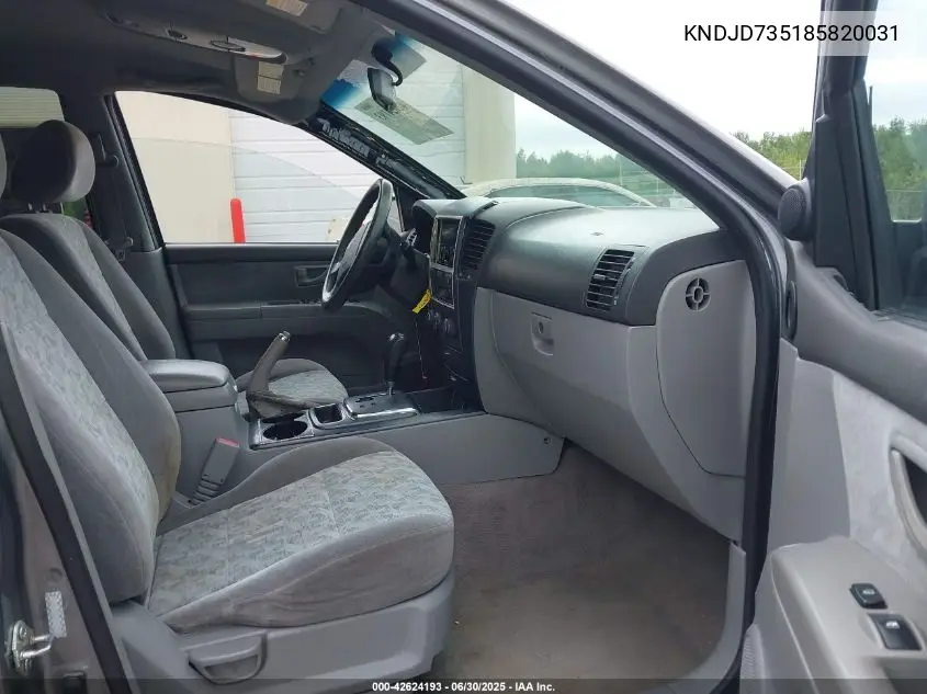 2008 Kia Sorento Lx VIN: KNDJD735185820031 Lot: 42624193