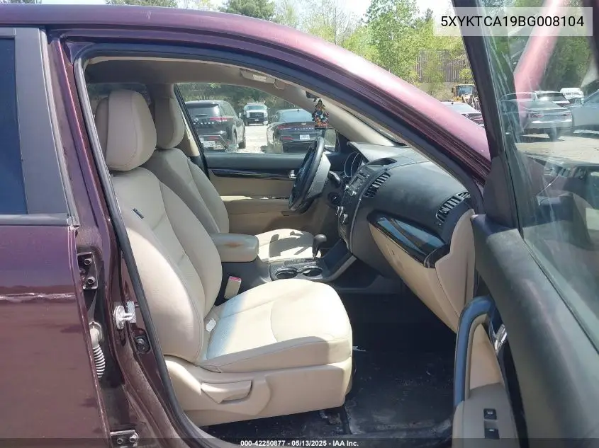 2011 Kia Sorento Lx VIN: 5XYKTCA19BG008104 Lot: 42250877