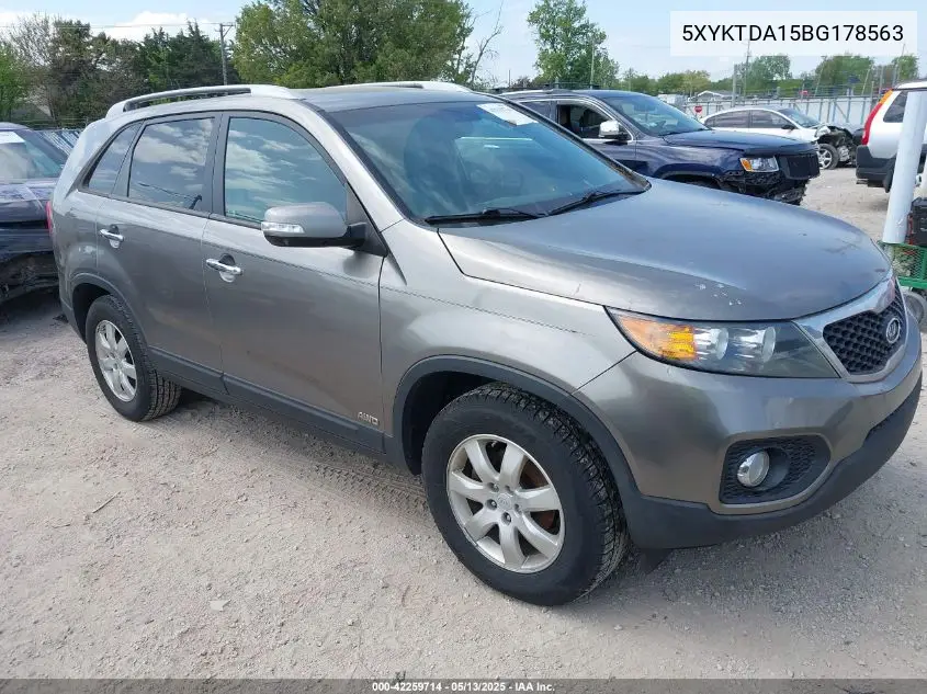 5xyktda15bg178563 5XYKTDA15BG178563 2011 Kia Sorento Lx