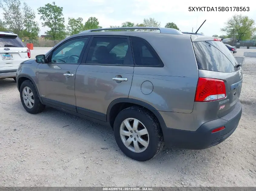 5xyktda15bg178563 5XYKTDA15BG178563 2011 Kia Sorento Lx