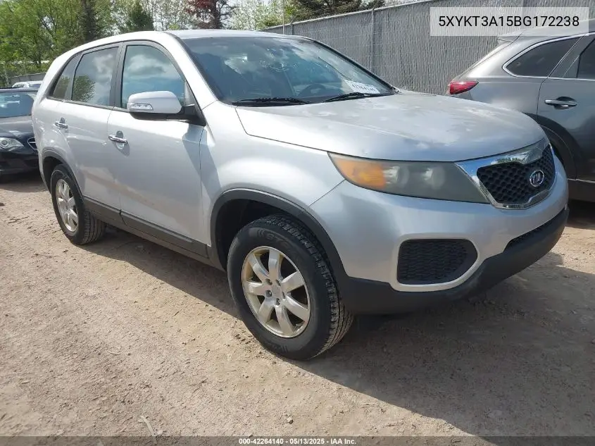 2011 Kia Sorento Lx VIN: 5XYKT3A15BG172238 Lot: 42264140