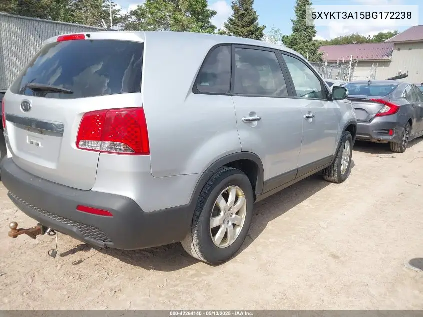 2011 Kia Sorento Lx VIN: 5XYKT3A15BG172238 Lot: 42264140