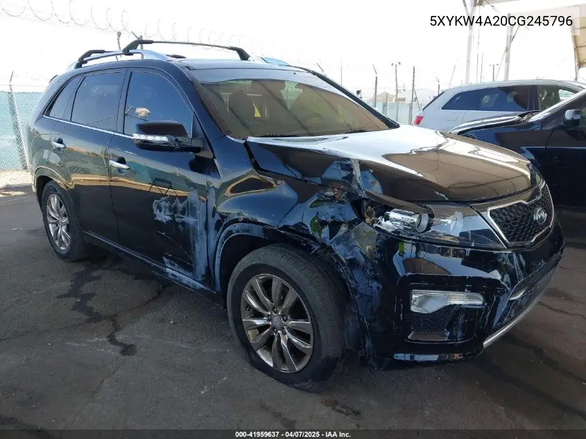 2012 Kia Sorento Sx V6 VIN: 5XYKW4A20CG245796 Lot: 41959637