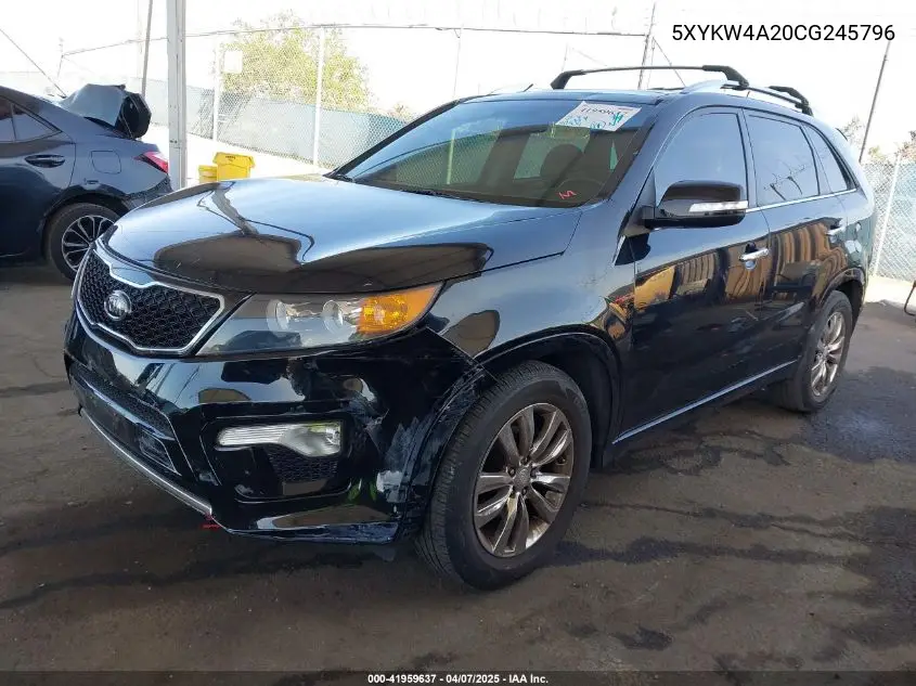 2012 Kia Sorento Sx V6 VIN: 5XYKW4A20CG245796 Lot: 41959637