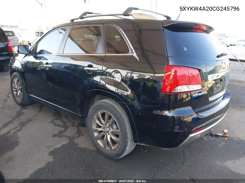 2012 Kia Sorento Sx V6 VIN: 5XYKW4A20CG245796 Lot: 41959637