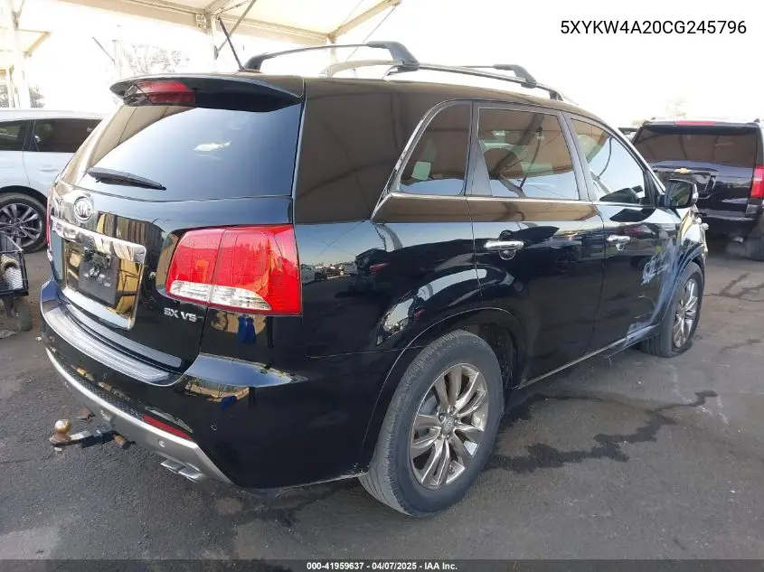 2012 Kia Sorento Sx V6 VIN: 5XYKW4A20CG245796 Lot: 41959637
