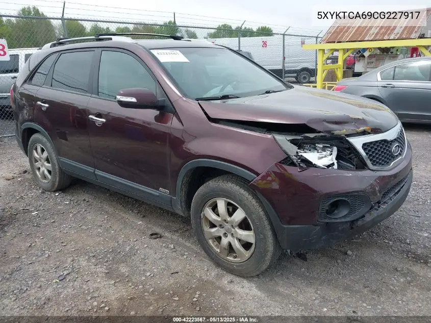 2012 Kia Sorento Lx VIN: 5XYKTCA69CG227917 Lot: 42223567