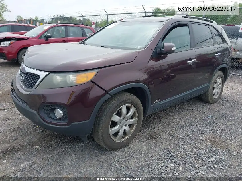 2012 Kia Sorento Lx VIN: 5XYKTCA69CG227917 Lot: 42223567