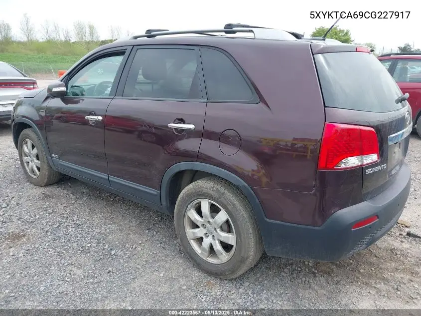 2012 Kia Sorento Lx VIN: 5XYKTCA69CG227917 Lot: 42223567